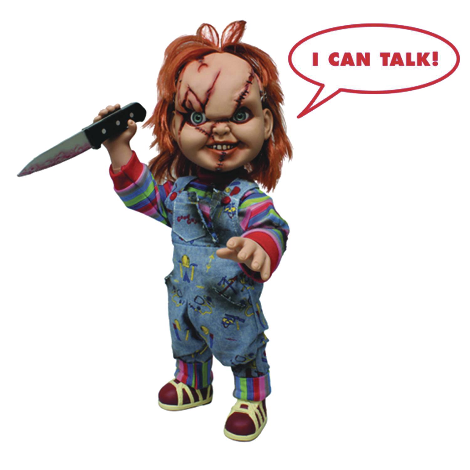 JAN158347 - CHILDS PLAY TALKING CHUCKY 15IN MEGA SCALE FIG